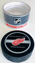 Load image into Gallery viewer, Detroit Red Wings Original NHL Hockey Official Game Puck In Glas Co NOS!
