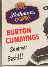 Load image into Gallery viewer, Mint Condition! 1982 Original Event Poster Burton Cummings Summer Bash Many Supporting Acts Including Ricky Nelson
