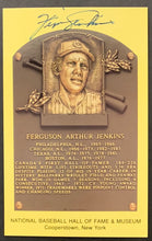 Load image into Gallery viewer, Fergie Jenkins Autographed MLB Hall Of Fame Yellow Plaque Post Card
