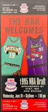 Load image into Gallery viewer, 1995 NBA Draft Unused Full Ticket Held In Toronto At The SkyDome 1st Raptors Season Mint Condition
