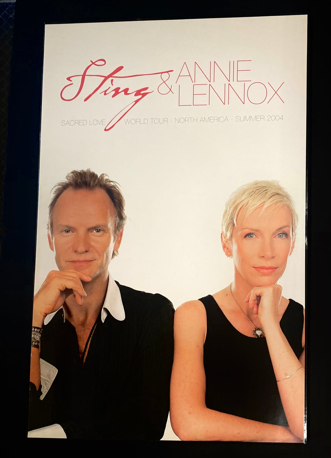 STING & ANNIE LENNOX Scared Love Original Vintage North America Summer Tour 2004  -Sting and Annie Lennox tour poster