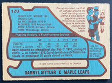 Load image into Gallery viewer, 1979 O-Pee-Chee OPC NHL Hockey Darryl Sittler Autographed Card Toronto Maple Leafs
