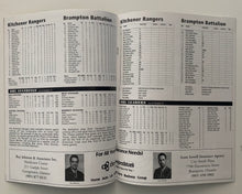 Load image into Gallery viewer, 1998/99 Brampton OHL Battalion First Home Game Hockey Program With Ticket Stub
