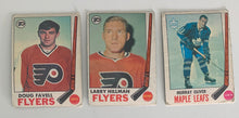 Load image into Gallery viewer, 1969-70 Topps O-Pee-Chee Hockey 3 Card Lot Larry Hillman, Doug Favell and Murray Oliver
