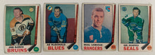 Load image into Gallery viewer, 1969-70 Topps O-Pee-Chee Hockey 4 Card Lot Earl Ingarfield, Real Lemieux, Ab McDonald and John McKenzie
