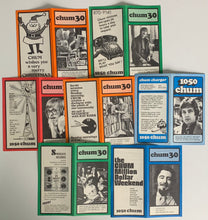 Load image into Gallery viewer, 10 Different Chum Radio Survey Charts 1970/71
