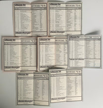 Load image into Gallery viewer, 10 Different Chum Radio Survey Charts 1970/71
