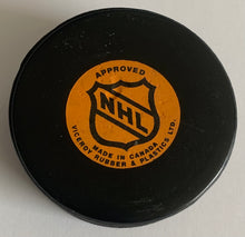 Load image into Gallery viewer, New York Islanders NHL Game Puck Used 1979-1983 Viceroy Rubber Crested + Plastic Version
