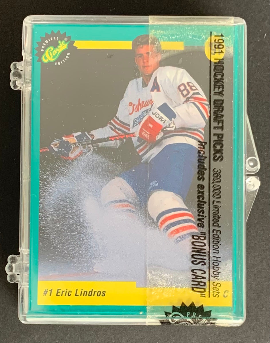 Eric Lindos Rookie Rookie Eric Lindros Set 1991 Premiere Classic Edition NHL Hockey Draft ...