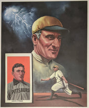 Load image into Gallery viewer, Framed Honus Wagner Lithograph Pittsburgh Pirates MLB Artist Robert Stephen Simon Autographed
