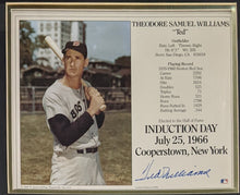 Load image into Gallery viewer, Signed Framed Ted Williams MLB Photo LOA JSA Vintage Autographed
